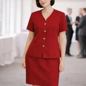 Executive Collection Red Skirt Suit 24WP